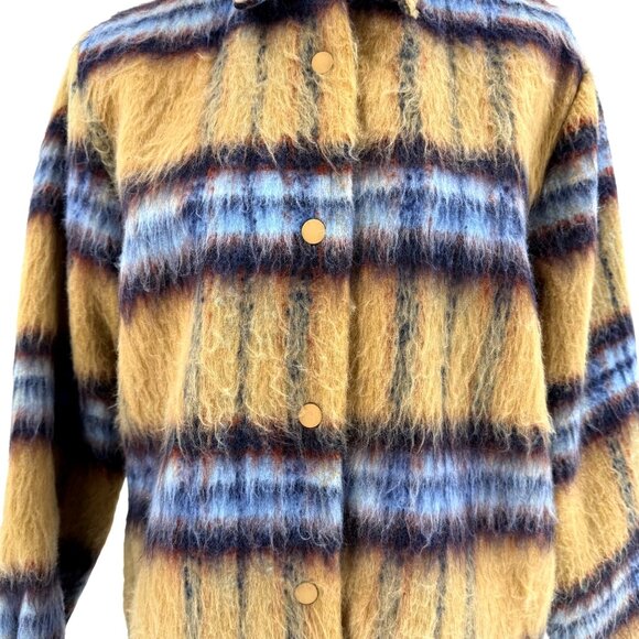 Steve Madden Womens Plaid Long Sleeve Button-Up Shacket Jacket Size S - Picture 4 of 14